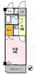 コーポ朝倉 1Kの間取図画像