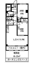 パークサイドナカオ 2LDKの間取図画像