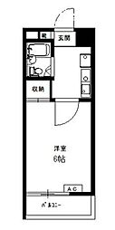 アークヒルズ赤塚 1Kの間取図画像