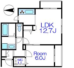 オータム・マウンテン三番館 1LDKの間取図画像