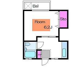 スリーウッド 1Kの間取図画像