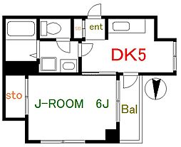 エステート埴原 1DKの間取図画像
