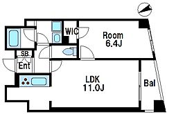 フレンシア田端南 1LDKの間取図画像
