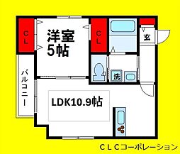 スカイメゾン 1LDKの間取図画像