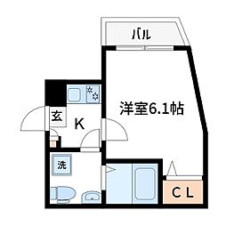 デュセレスト舎人 1Kの間取図画像