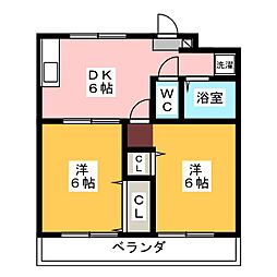 間取図画像 2DK