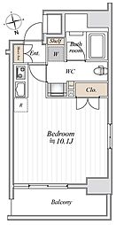 Ti-KAWASAKI ワンルームの間取図画像