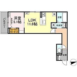 D Paina Egawa I 1LDKの間取図画像