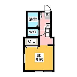 C-LUX ワンルームの間取図画像