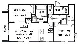 リラクスフォート 2LDKの間取図画像