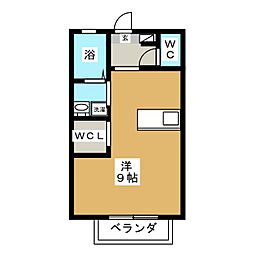 レジデンシアミヤマエ ワンルームの間取図画像