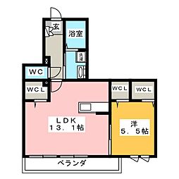 Parfum 1LDKの間取図画像