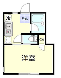 ラルーチェ武蔵小杉 1Kの間取図画像