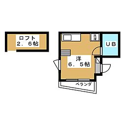 LUKE24 ワンルームの間取図画像
