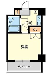 ファミーユビル 1Kの間取図画像