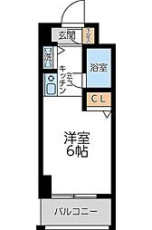 ユーコート新丸子 ワンルームの間取図画像
