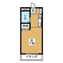 ファーストヒル ワンルームの間取図画像