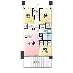 プロミライズ青葉台B-2 3LDKの間取図画像