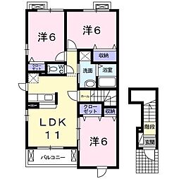 ノイ・フリーデ 3LDKの間取図画像