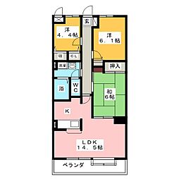 大貫ラガーランド 3LDKの間取図画像
