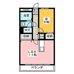 石原第7ビル 1LDKの間取図画像
