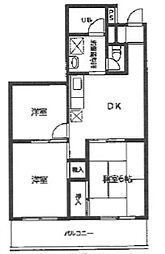 スカイビュー青葉台 3DKの間取図画像