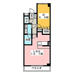 S-FORT横浜青葉台 1LDKの間取図画像