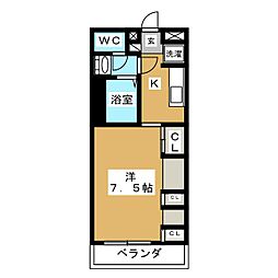 リブリ・カーロポンテ 1Kの間取図画像