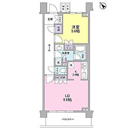 ブローテ大倉山 1LDKの間取図画像