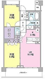 ブローテ大倉山 2LDKの間取図画像