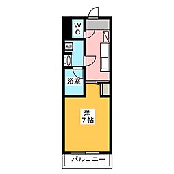 ZOOMYOKOHAMAEAST 1Kの間取図画像