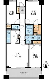 CASSIA横濱ガーデン山 3LDKの間取図画像