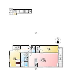 R.T 2LDKの間取図画像