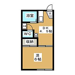 エトール21 1DKの間取図画像