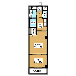 Solanaヨコハマ 1LDKの間取図画像