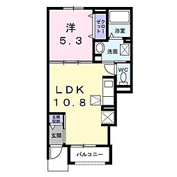 ドルフ 1LDKの間取図画像
