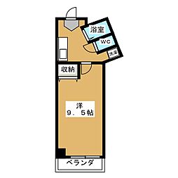 グランパーク六角橋 1Kの間取図画像