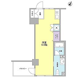 セントラル白楽 ワンルームの間取図画像