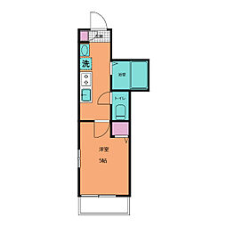 MELDIA六角橋1丁目 1Kの間取図画像