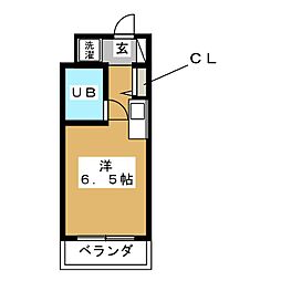 ルミエール白楽 ワンルームの間取図画像