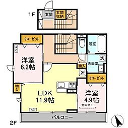 間取図画像 2LDK