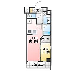 エル・セレーノ横浜 1LDKの間取図画像