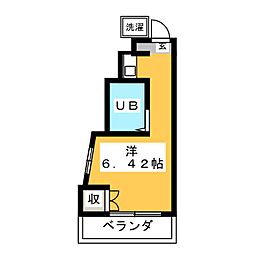 コーポ常盤 ワンルームの間取図画像
