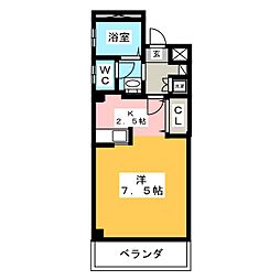 塩瀬ビル ワンルームの間取図画像