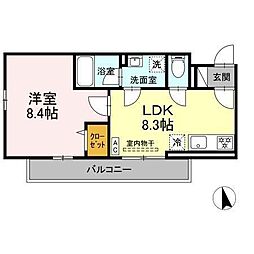 Maestro (マエストロ) 1LDKの間取図画像