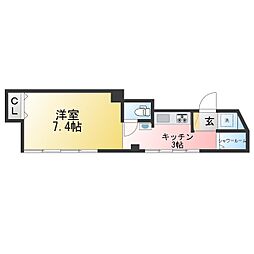 MODERNLAND ワンルームの間取図画像