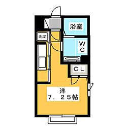 ディアスパルモサクラ 1Kの間取図画像