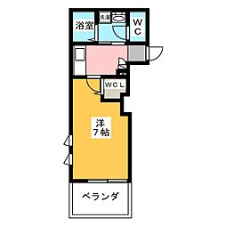 シャルマージュ 1Kの間取図画像