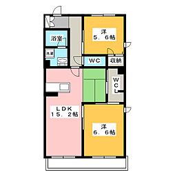 Forena羽沢横浜国大 2LDKの間取図画像