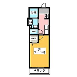 シャルマージュ 1Kの間取図画像